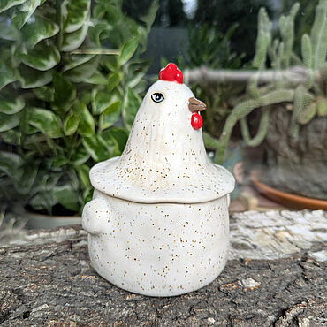 Посуда ручной работы. Ярмарка Мастеров - ручная работа Солонка Курочка. Handmade.