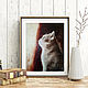 Painting cat by the window in oil cat kitten in oil. Pictures. Yulia Berseneva ColoredCatsArt. My Livemaster. Фото №6