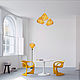 Triple chandelier ZAHA LIGHT yellow. Chandeliers. Spaces Bureau (SpacesBureau). Online shopping on My Livemaster.  Фото №2