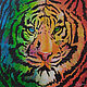  ' Rainbow Tiger' acrylic painting, Pictures, Ekaterinburg,  Фото №1