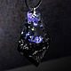 Pendant made of wood and epoxy resin 'Violet'. Pendant. greenwood44. Online shopping on My Livemaster.  Фото №2