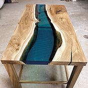 A window sill from a slab of elm