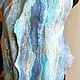 Order Scarf-stole felted silk double-sided Silver ice. FansFelt. Livemaster. . Scarves Фото №3
