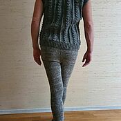 Мужская одежда handmade. Livemaster - original item Vest Leggings Socks /Sheep Wool set. Handmade.