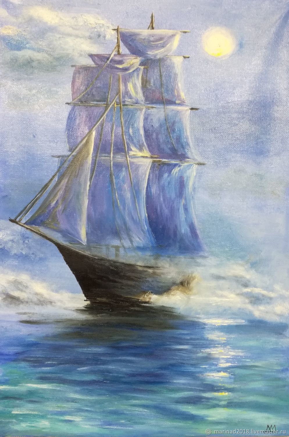 Корабль рисунок гуашью