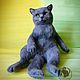 Cat Briton, Felted Toy, Cherepovets,  Фото №1