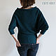 To better visualize the model, click on the photo and zoom in CUTE-KNIT NAT Onipchenko Fair Masters to Buy knitted asymmetrical sweater sea green
