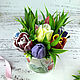 Soap bouquet in a glass Tulips of different colors. Soap. Soap-making workshop. Online shopping on My Livemaster.  Фото №2