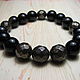 Bracelet with pyrite and obsidian ' Base'. Bead bracelet. Beautiful gifts for the good people (Alura-lights). My Livemaster. Фото №4
