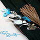 Order Feather decoration with a brush. Feather earrings Magic Temptation. Livemaster. . Pendants Фото №3