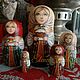 Матрешки "Светлые", 5 мест, 18 см, Матрешки, Великий Новгород,  Фото №1