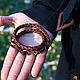 Bracelets: Bracelet leather, Bead bracelet, Volgograd,  Фото №1