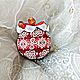 Подарочный елочный шар из бисера. Елочные игрушки. Агата Морокко (Agatochka). Интернет-магазин Ярмарка Мастеров.  Фото №2