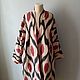 Uzbek cotton robe made of ikat. Boho coat, caftan. CH015, Robes, Odintsovo,  Фото №1