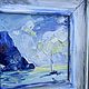 Картина маслом «Морская», в раме, 25-25 см. Картины. Жанна Щепетова. Ярмарка Мастеров.  Фото №5