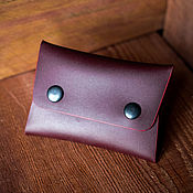 Сумки и аксессуары handmade. Livemaster - original item Mini Leather Wallet — Bordeaux. Handmade.