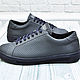 Stylish sneakers, made of natural perforated leather, handmade. Training shoes. SHOES&BAGS. My Livemaster. Фото №4
