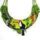 Necklace in leather ' Toucan', Necklace, Moscow,  Фото №1