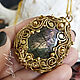 Pendant with a stone labradorite metal brass 'Forest' No. №2, Pendant, St. Petersburg,  Фото №1