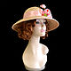 Straw hat ' Pink roses'. Hats1. Novozhilova Hats. My Livemaster. Фото №4