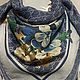 Винтаж: Платок Gucci Monogram c принтом в голубой гамме 110х110 см шерсть. Платки винтажные. Виктория (aifebelle). Интернет-магазин Ярмарка Мастеров.  Фото №2