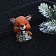 Brooch pin: Fox. Brooches. Wool toys. Online shopping on My Livemaster.  Фото №2