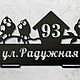 Табличка адресная из металла "3 птички", Таблички, Иваново,  Фото №1