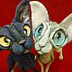 Сфинкс - лысый кот темно-серого окраса, Мягкие игрушки, Сургут,  Фото №1