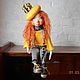 Movable doll from papier mache. Dolls. Ira Saharova. Интернет-магазин Ярмарка Мастеров.  Фото №2