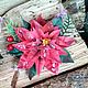Brooch-pin: ' Poinsettias the Christmas star', Brooches, Minsk,  Фото №1
