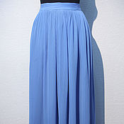 Одежда handmade. Livemaster - original item Pleated chiffon skirt in blue, grey, black, dark blue. Handmade.
