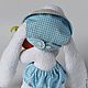 вязаная игрушка Заяц-улыбашка. Мягкие игрушки. мастерская              'Лысый кот'. Ярмарка Мастеров.  Фото №4