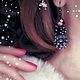 Серьги из зимнего леса с шишками и рубиновым "клевером". Серьги классические. Украшения для настроения (irish-bijou). Интернет-магазин Ярмарка Мастеров.  Фото №2