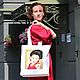 Летняя сумка с вышивкой. Сумка-шоппер. Седова Кира. Интернет-магазин Ярмарка Мастеров.  Фото №2