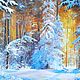 Order :Oil painting landscape _ Winter forest_ author's work. VladimirChernov (LiveEtude). Livemaster. . Pictures Фото №3