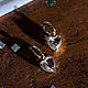 Факрутные серьги-кольца с кристальными сердечками, Серьги классические, Новосибирск,  Фото №1