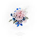 Pink brooch with blue ' Blueberry souffle', Brooches, Sestroretsk,  Фото №1