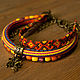 Multi-row bracelet with wood and textiles. Bead bracelet. BijouSiberia. My Livemaster. Фото №4