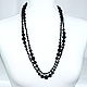 Long large beads natural black agate. Beads2. naturalkavni. My Livemaster. Фото №4