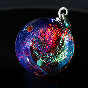 Украшения handmade. Livemaster - original item Pendant ball Other planet. Galaxy space Glass Universe Necklace. Handmade.