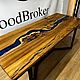 Заказать Столешница из эпоксидной смолы и капового карагача 200х80. WoodBroker. Ярмарка Мастеров. . Столы Фото №3
