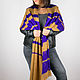 Striped Wide Knitted Scarf. Wraps. Lily Kryuchkova (kruchokk). Online shopping on My Livemaster.  Фото №2