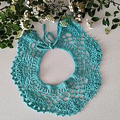 Аксессуары handmade. Livemaster - original item Turquoise Removable collar with ties Romantic Boho look. Handmade.
