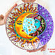 Order Large plate on the wall 'Solar Eclipse' D 40 cm. Art by Tanya Shest. Livemaster. . Decorative plates Фото №3