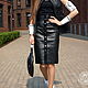 High-waisted leather pencil skirt, Skirts, Pushkino,  Фото №1