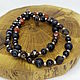 Order Beads with black agate and carnelian 43 cm. Selberiya shop. Livemaster. . Beads2 Фото №3