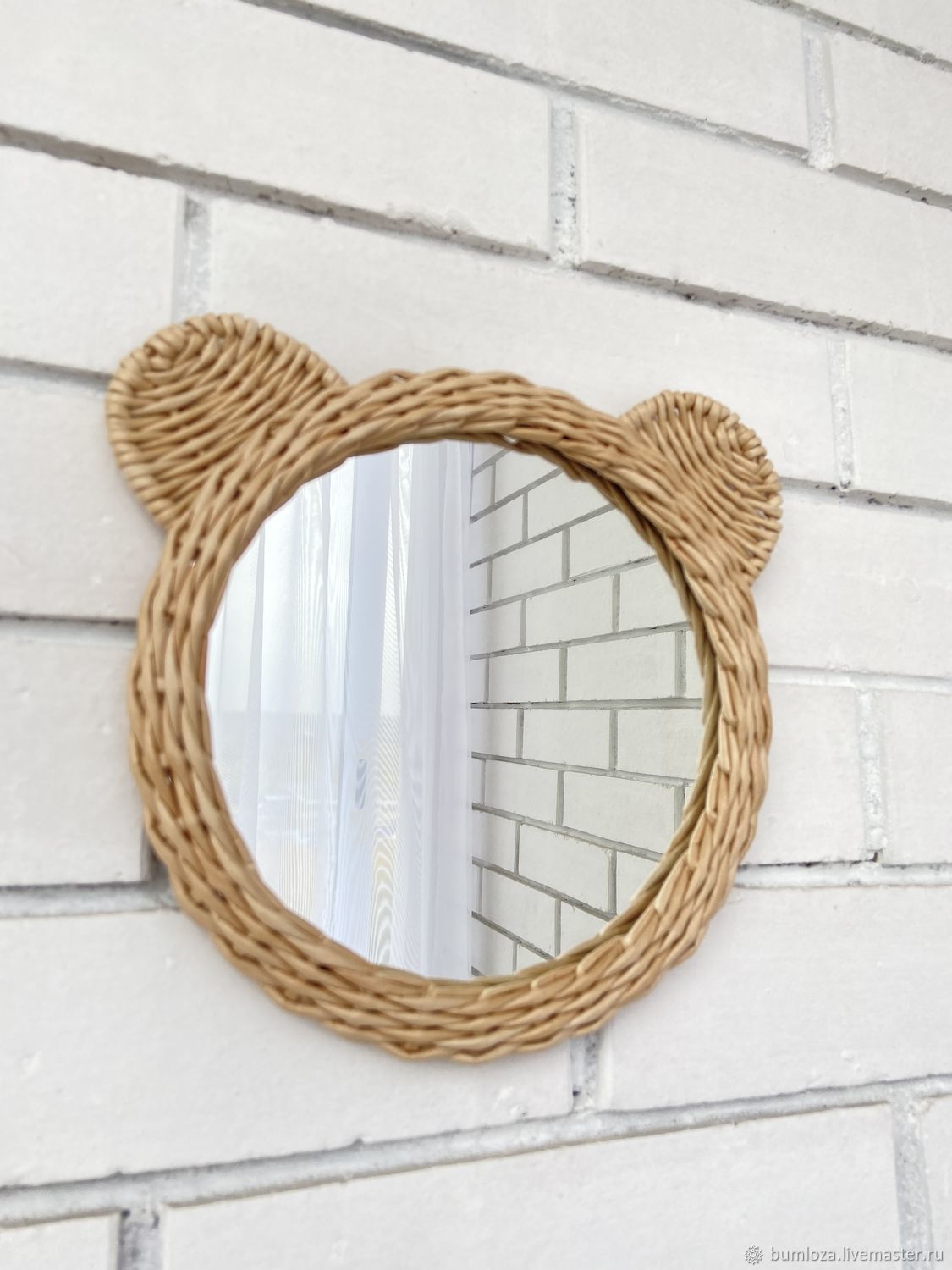 Зеркало настенное круглое в плетеной раме, Зеркала, Ногинск,  Фото №1