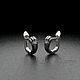 Серьги Лапы Кошки. Серьги классические. AlexFox Jewelry. Интернет-магазин Ярмарка Мастеров.  Фото №2