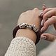 Leopard Bracelet | Silver / Premium Leather. Braided bracelet. totemicashop. Online shopping on My Livemaster.  Фото №2