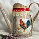 Lake Provence Rooster decoupage, Easter souvenirs, Moscow,  Фото №1